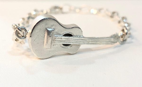 pulsera guitarra de plata