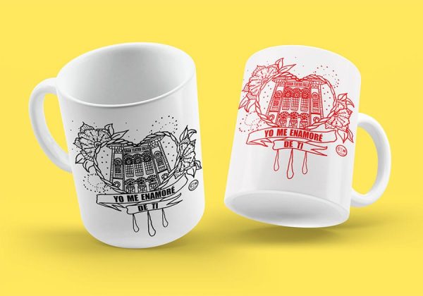 taza yo me enamore de ti por culpa de los carnavales corazon