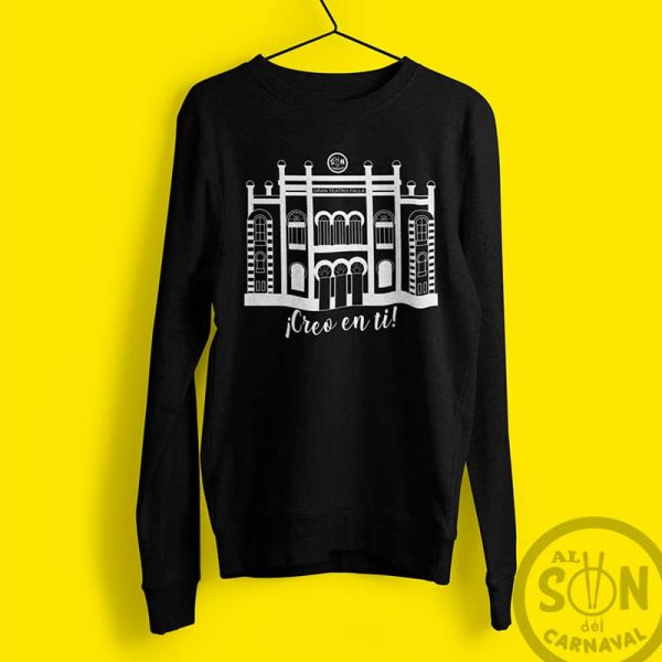 Sudadera Gran Teatro Falla Creo en ti - negra sin capucha