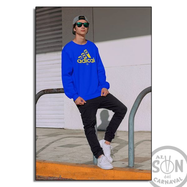 Sudadera adicai azul sin gorro