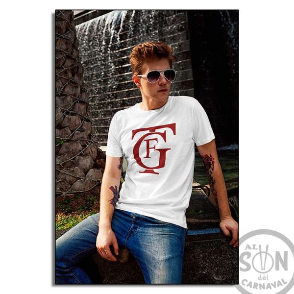 camiseta logo gran teatro falla GTF blanca