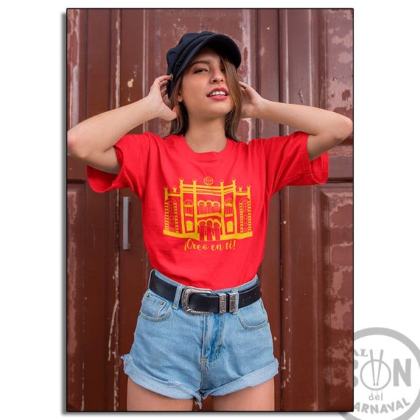 camiseta teatro falla - creo en ti - roja