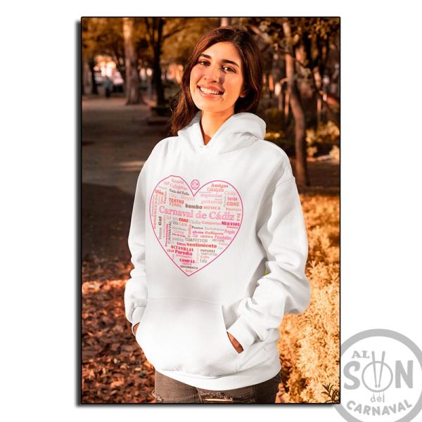 sudadera corazon de carnaval