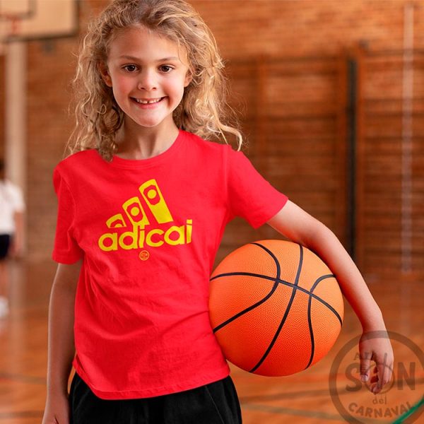 camiseta para niño adicai - roja