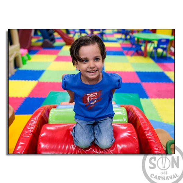 camiseta para niño logo del teatro falla arañado - azul