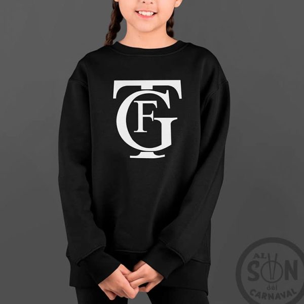 sudadera para niño logo gran teatro falla gtf negra sin gorro