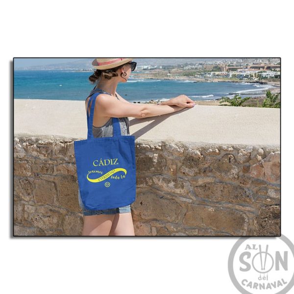 Bolso tote bag Cádiz tenemos toda la eternidad azul