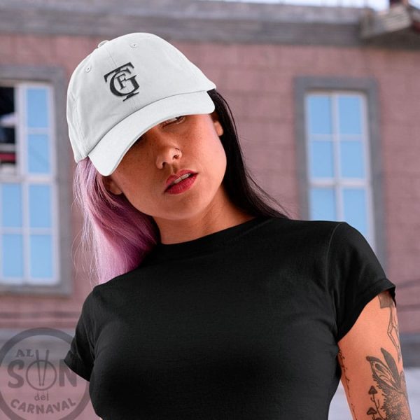 gorra logo gran teatro falla gtf blanca