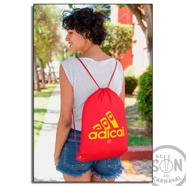 mochila de saco adicai roja