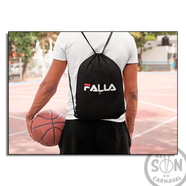 mochila de saco marca Falla negra