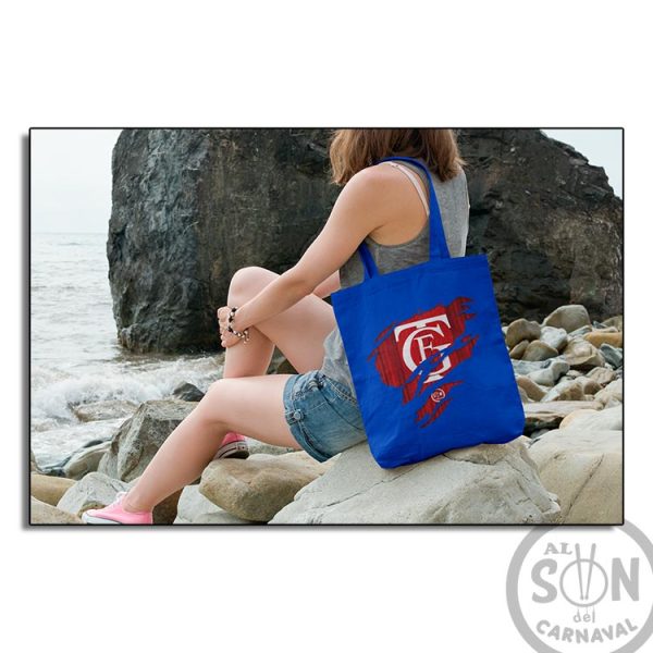 tote Bag logo del Falla Arañado azul