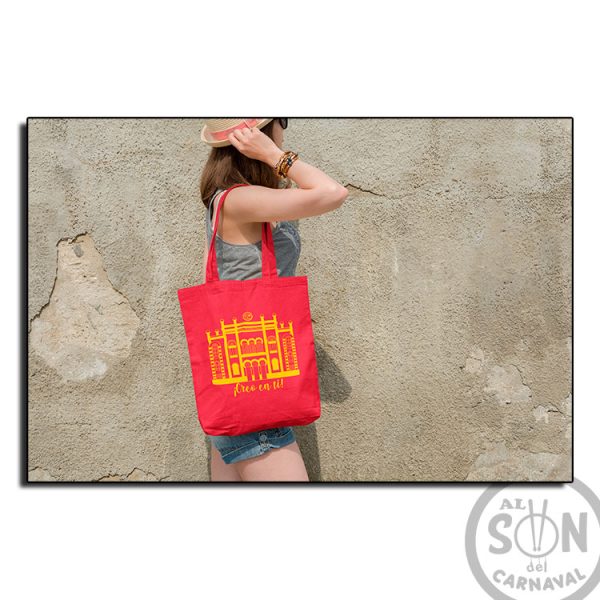 tote bag Gran Teatro Falla creo en ti amarillo rojo