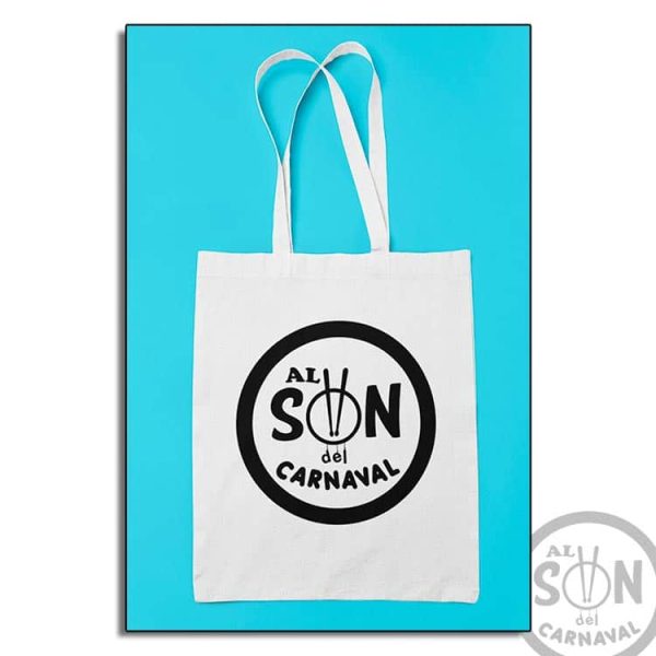 tote bag al son del carnaval blanco