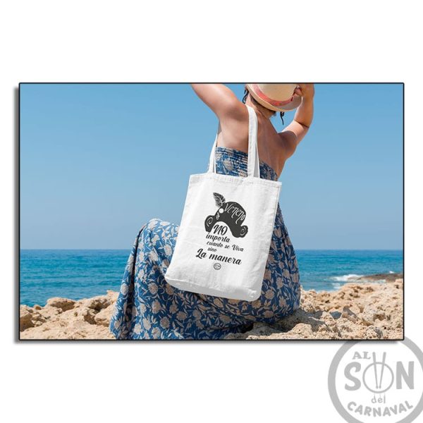 tote bag capitan veneno - no importa cuanto se viva sino la manera blanco