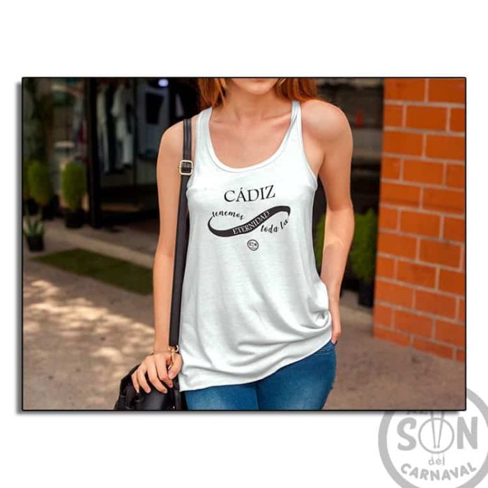 camiseta mujer Fashion - cadiz tenemos toda la eternidad blanca