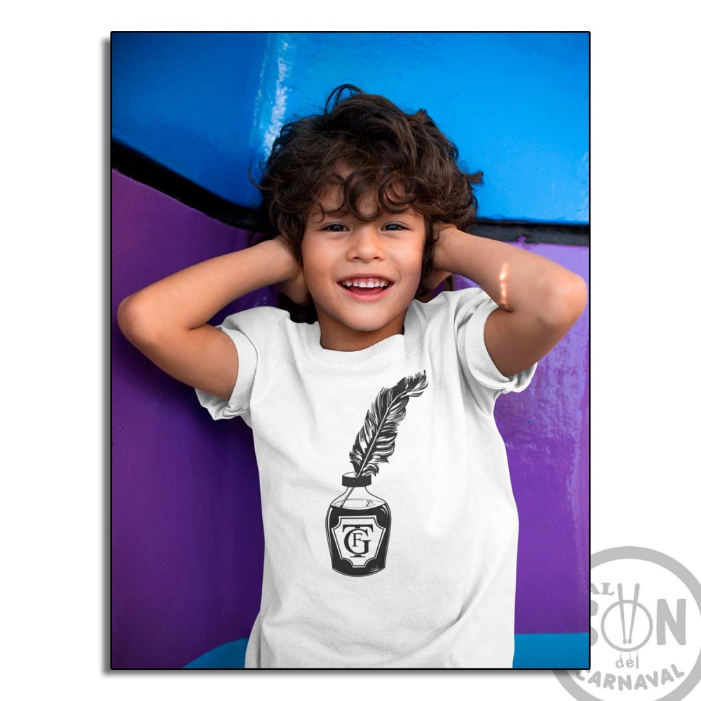 camiseta de niño veneno de carnaval gtf blanco