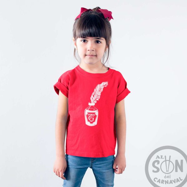 camiseta de niño veneno de carnaval gtf roja