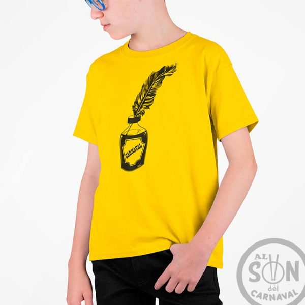 camiseta veneno de carnaval amarillo para niño