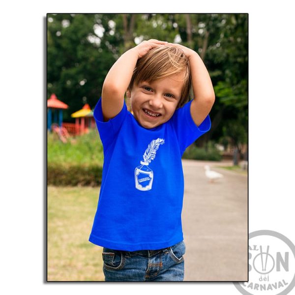 camiseta veneno de carnaval azul para niño