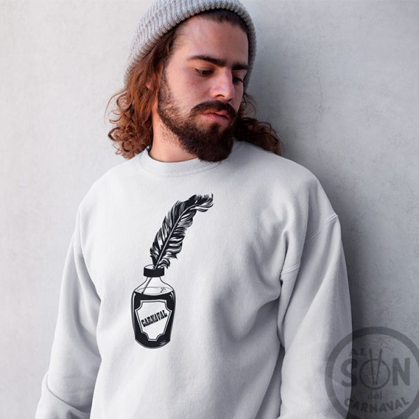 sudadera veneno de carnaval blanca