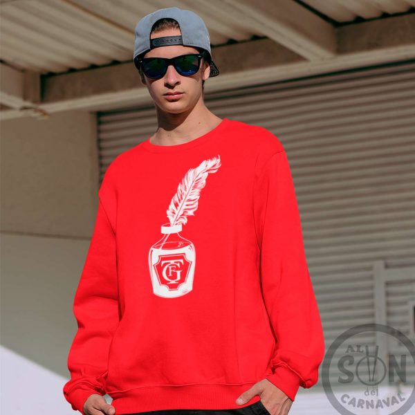 sudadera veneno de carnaval roja