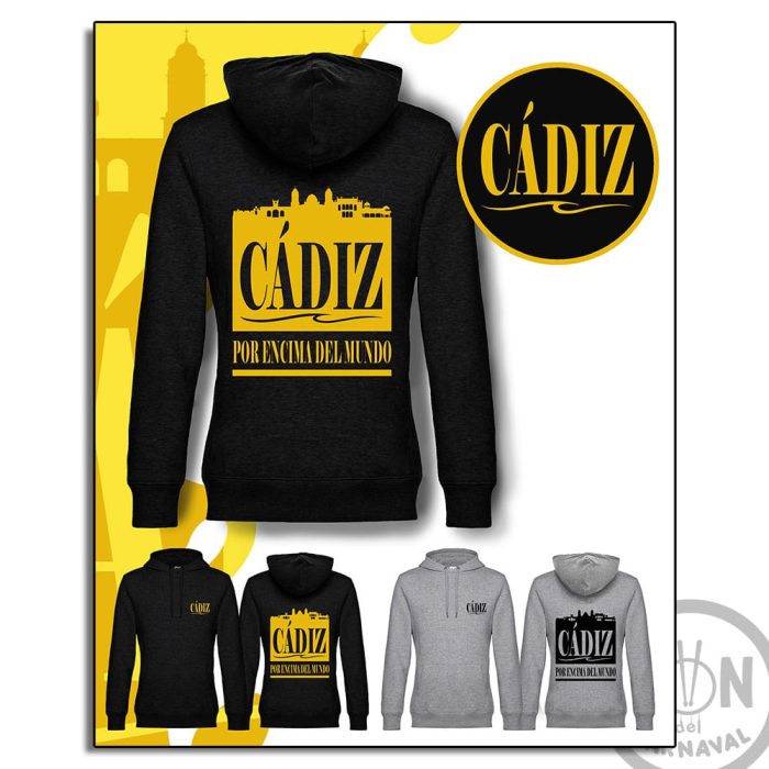 Sudadera cadiz por encima del mundo