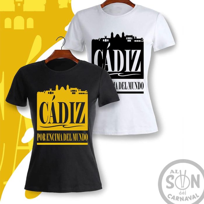 camiseta cádiz por encima del mundo - mujer