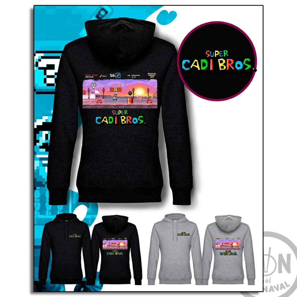 sudadera super cadi bros en la caleta