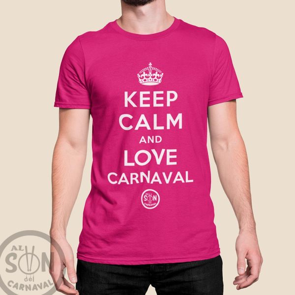 Camiseta Keep calm and love Carnaval fucsia