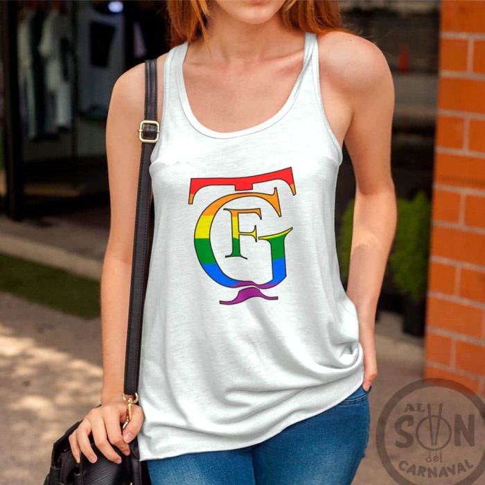 Camiseta Mujer Fashion logo del teatro falla lgtbi