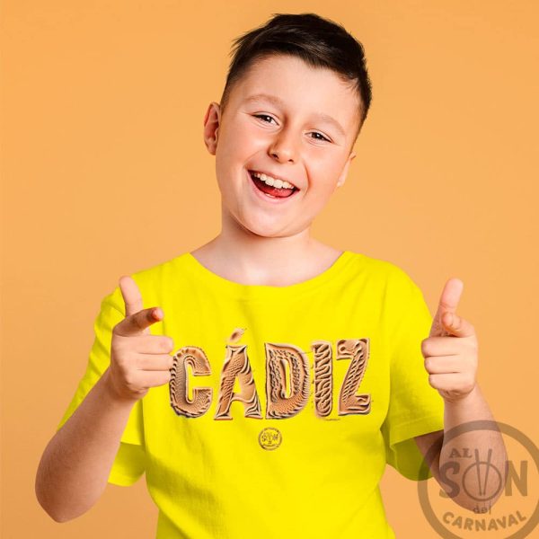 Camiseta para niño arena de cadiz amarilla