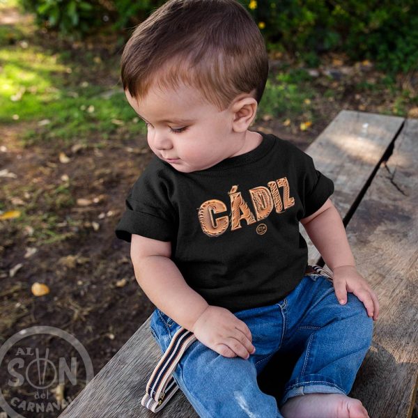 camiseta de bebe arena de cadiz negra