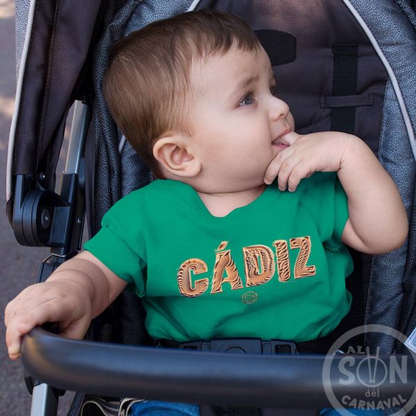 camiseta de bebe arena de cadiz verde