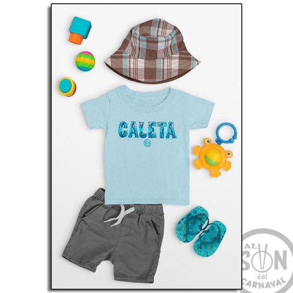 camiseta para bebe caleta celeste