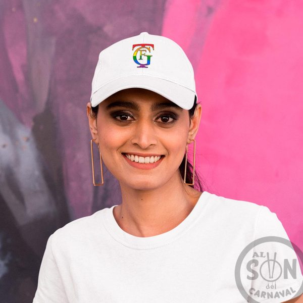 gorra logo del teatro falla lgtbi blanca