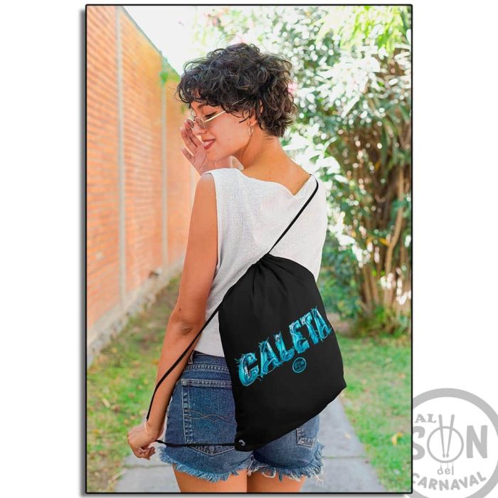 mochila de saco caleta negra