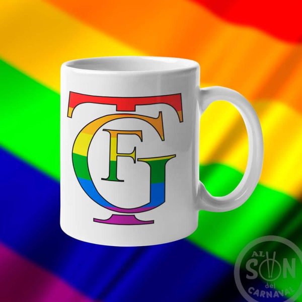 taza logo del falla lgtb de ceramica