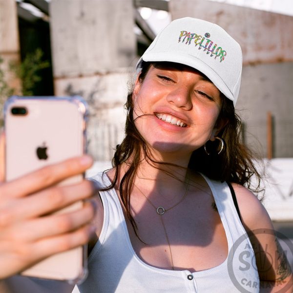 gorra papelillos blanca