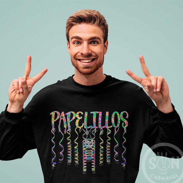 sudadera papelillos negra