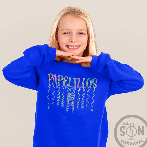 sudadera para niño papelillos azul