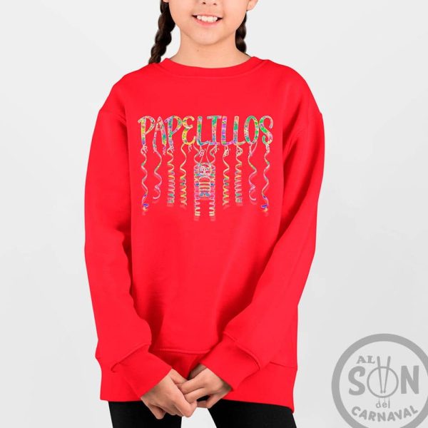 sudadera para niño papelillos roja