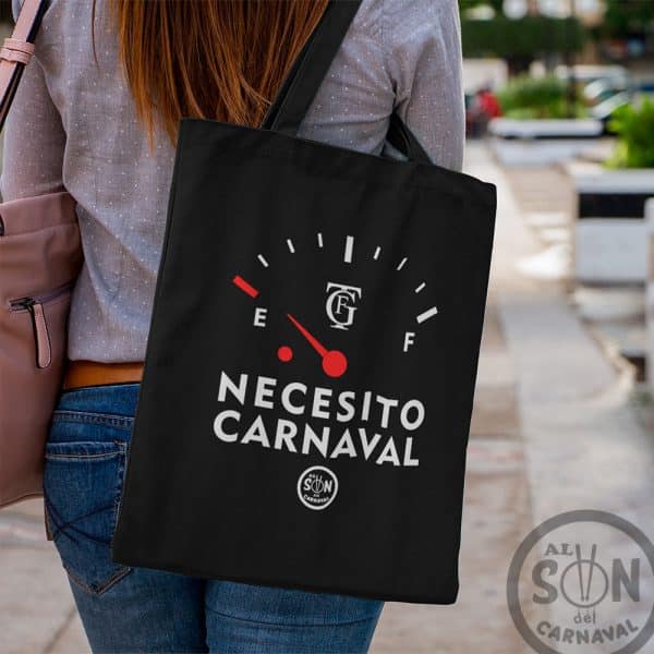 tote bag necesito carnaval negro