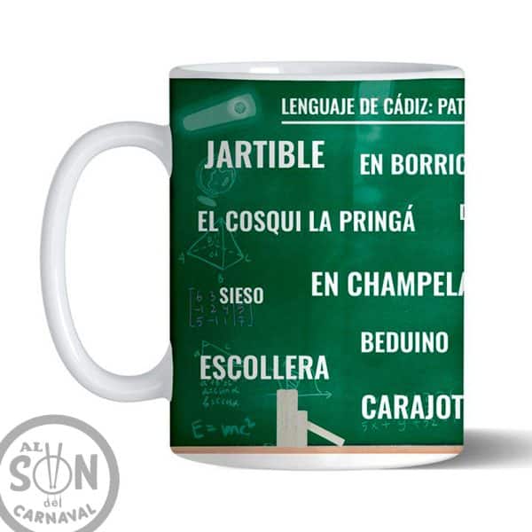 taza con las palabras que se dicen en cadiz