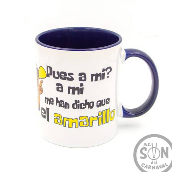 taza me han dicho que el amarillo -azul