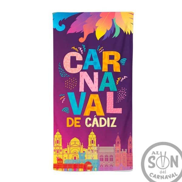 toalla carnaval de cadiz y el skyline