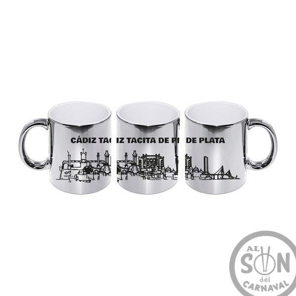 taza plateada skyline tatto