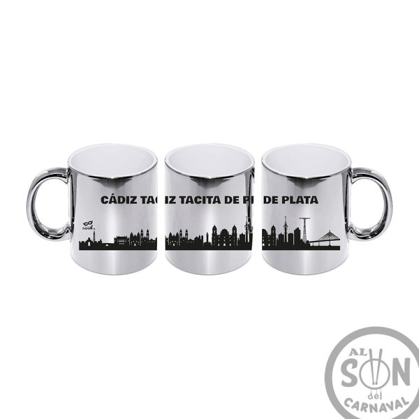 taza skyline tacita de plata