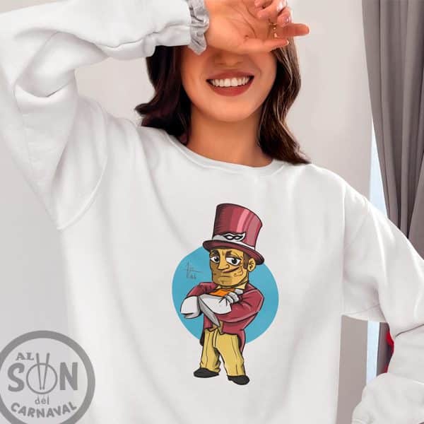 sudadera se la dan de artistas blanca