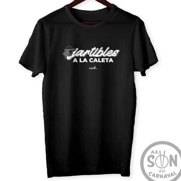 camiseta jartibles a la caleta color negra