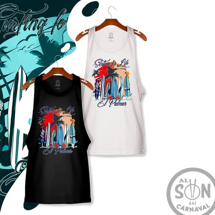 camiseta de tirantes surfing palmar